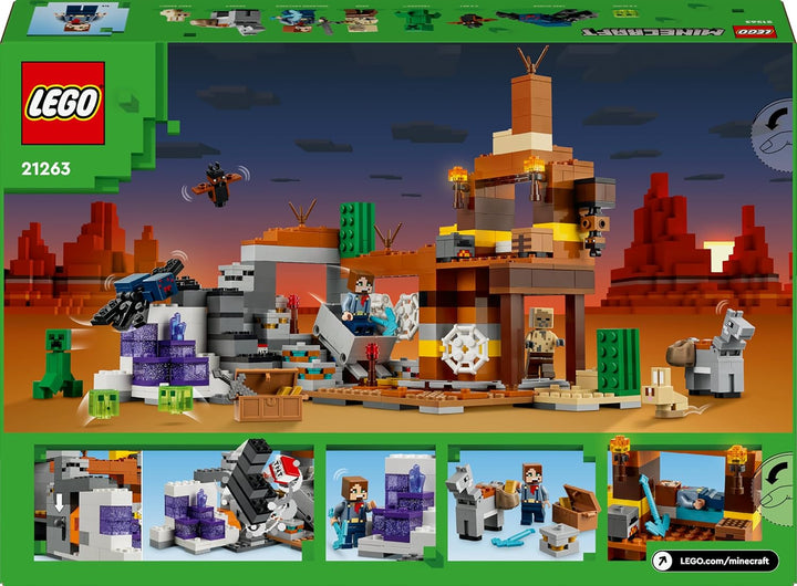 LEGO Minecraft Die Mine in den Badlands, Bergbau-Spielzeug zum Videospiel, Set für Jungen und Mädche