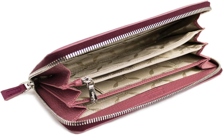 GIUDI ® Geldbörse Damen Mit Reissverschluss Leder Gelb Gross Mit Vielen Fächern Echtleder Lemon Zitr