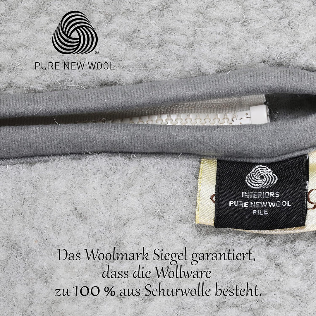 TV Decke aus Warme & Dicke Merinowolle mit Ärmeln für Damen & Herren, Wolldecke, Woolmark-Zertifizie