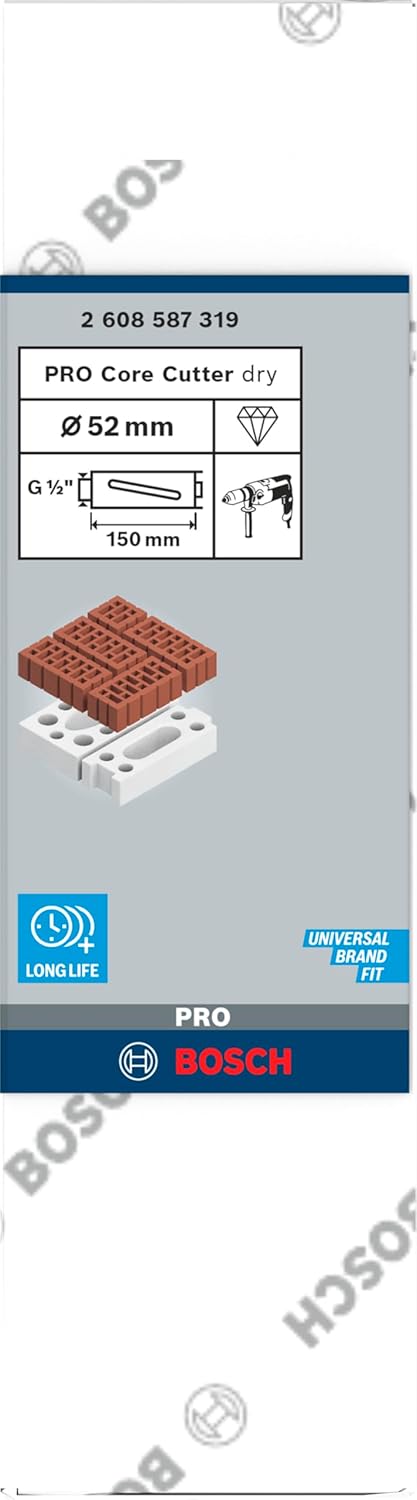 Bosch Professional Diamant-Bohrkrone trocken G 1/2" Best for Universal (Ø 52 mm) 52 mm G 1/2", 52 mm