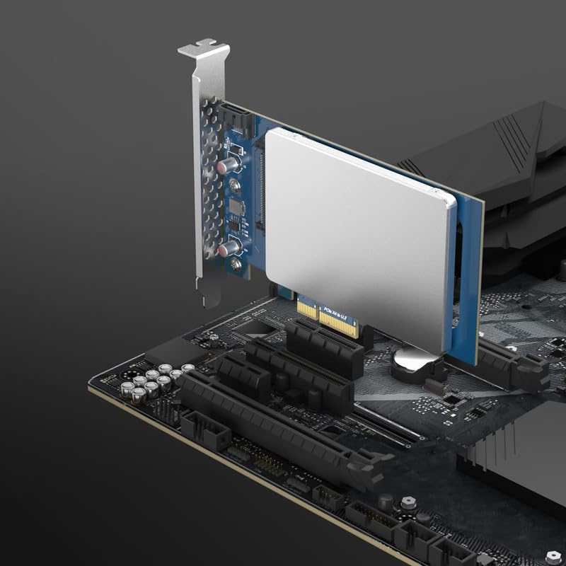 U.2 SFF-8639 auf PCIe Adapter, PCIe 3.0 X4 Erweiterungskarte für 2.5’’ U.2 NVMe SSD or 2.5" SATA SSD