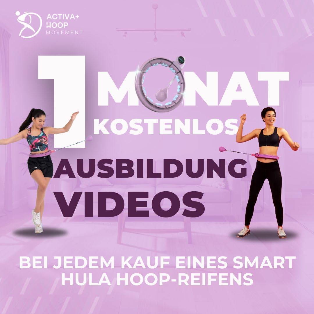 Swiss Activa+ Leiser Hula-Hoop-Reifen mit Taillentrainer S5.S+ mit Taillengürtel, S5.S+ mit Tailleng