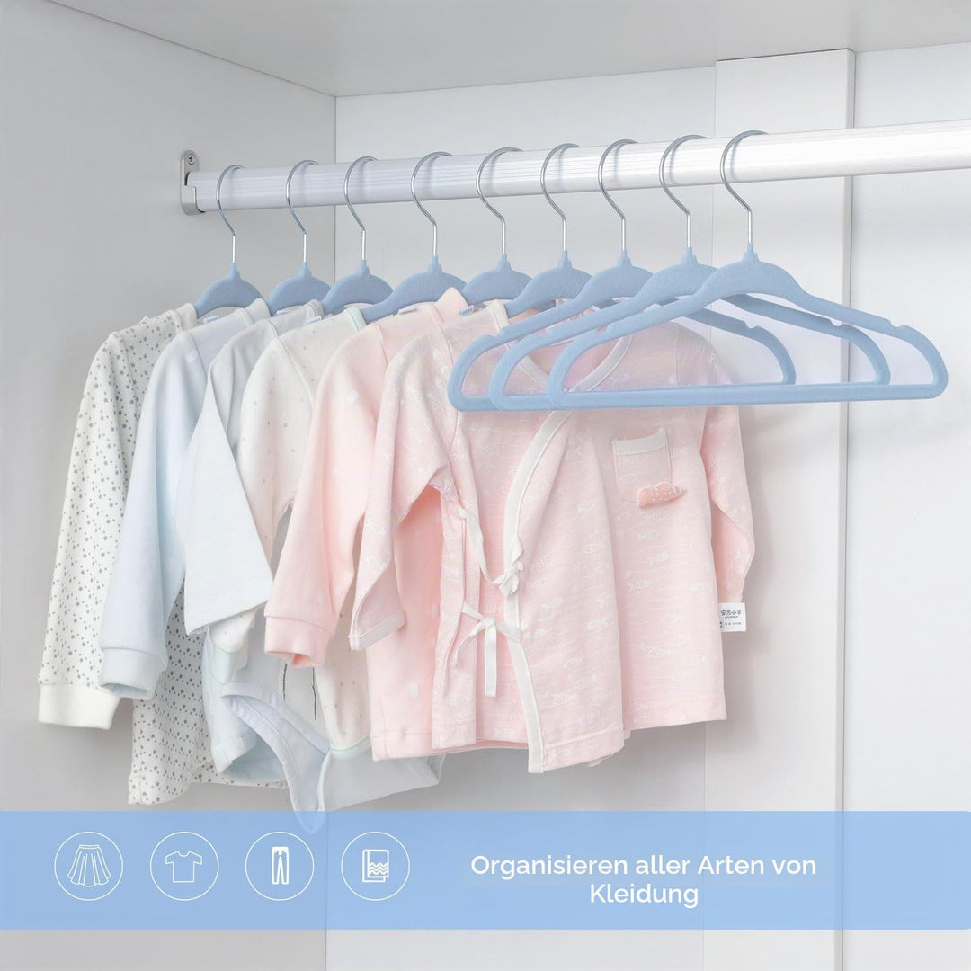 ManGotree Baby Samt Kleiderbügel, Säuglings- und Kleinkinderbügel, rutschfeste Kinderbügel, Ultra-sc
