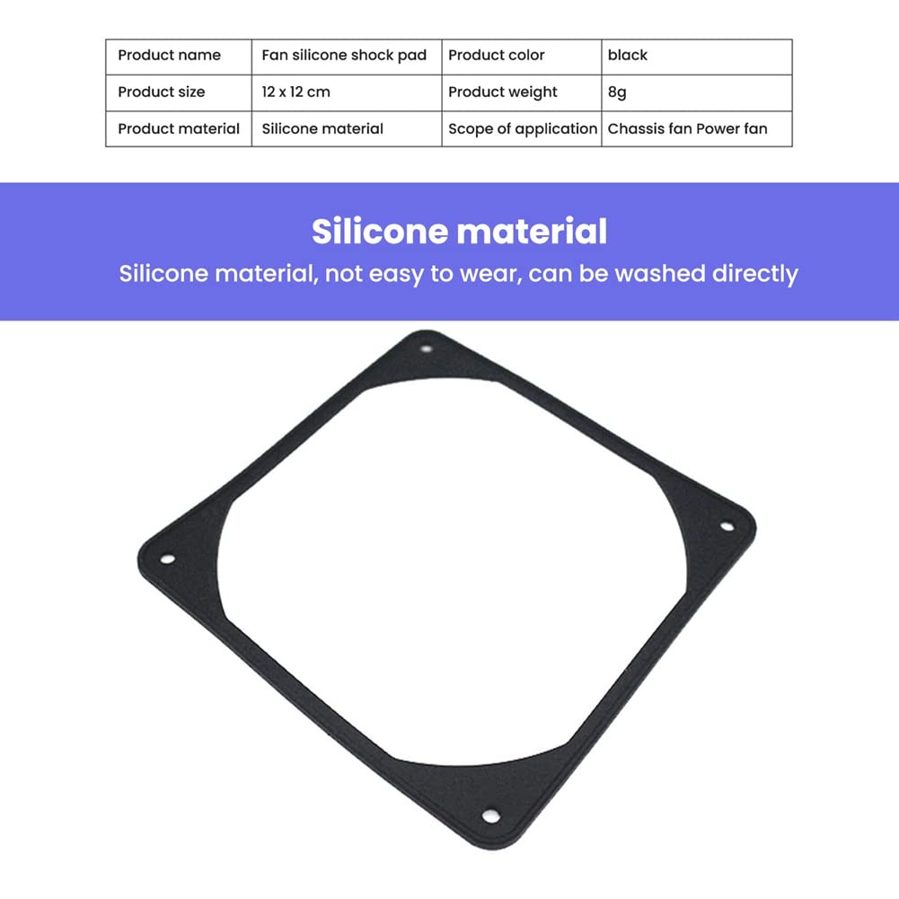 10 Stück 120 mm Anti-Vibrations-Ventilator, Silikon, Geräuschreduzierung, Ventilator, Shock-Pad, für