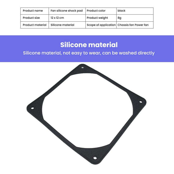 10 Stück 120 mm Anti-Vibrations-Ventilator, Silikon, Geräuschreduzierung, Ventilator, Shock-Pad, für