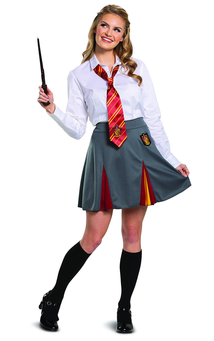 Disguise Damen Gryffindor Skirt Kostüm-Unterteile, Grau & Gold, XL Grau & Gold XL, Grau & Gold XL