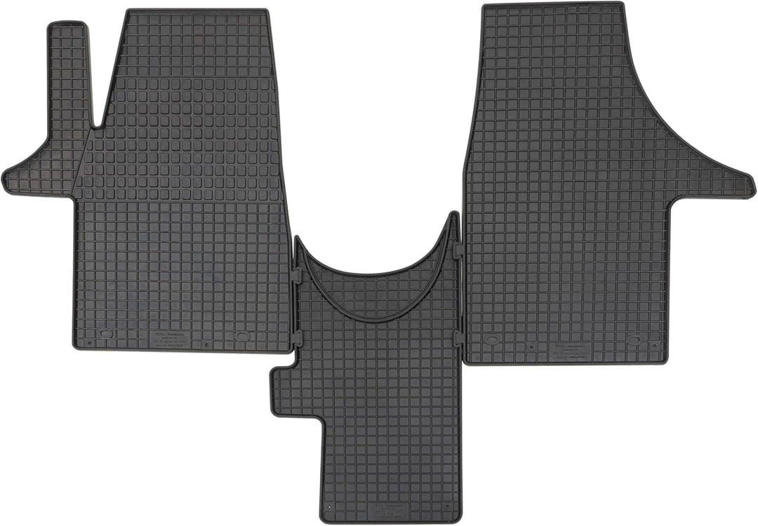 PETEX 68510 Gummimatten für passend für T5 ab 37742 / T6 ab 42156 Führerhaus 2-Sitzer Fussmatten sch