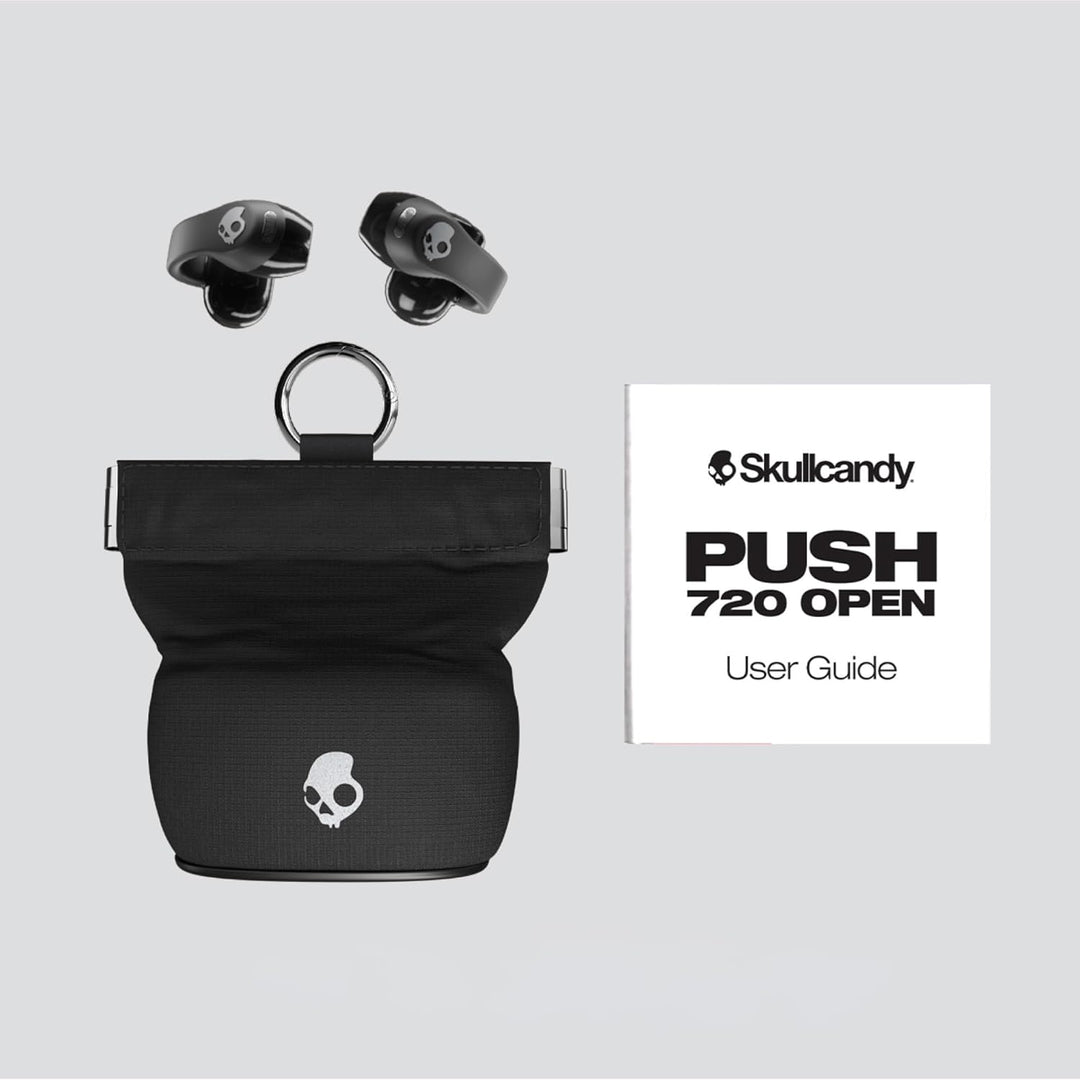 Skullcandy Push 720 Open Wireless Open Ear Bluetooth Earbuds, Headphones, Waterproof, Clip-On Lightw