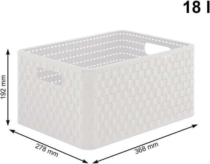 Rotho - Aufbewahrungskiste Schubladen Country 3 Schubladen (1165490000) Farbe: Weiss