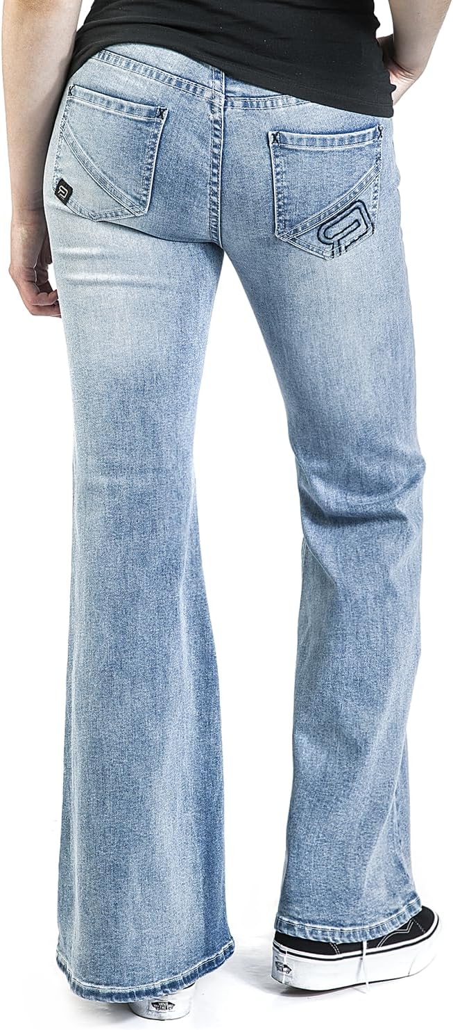 RED by EMP Damen hellblaue Jeans mit Schlag S Blau, S Blau