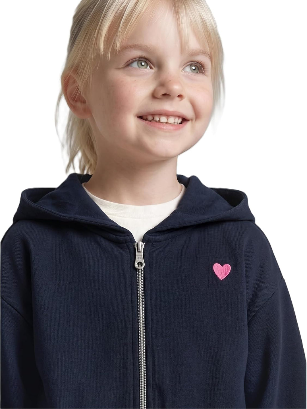 Tom Tailor Mädchen Kinder Cropped Sweatjacke mit Stickerei 128-134 10668 - Sky Captain Blue, 128-134