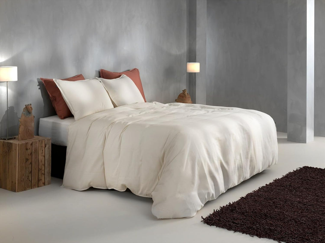 ZO! HOME Bettwäsche Satinado 135x200 100% Baumwolle Mako-Satin Off-White