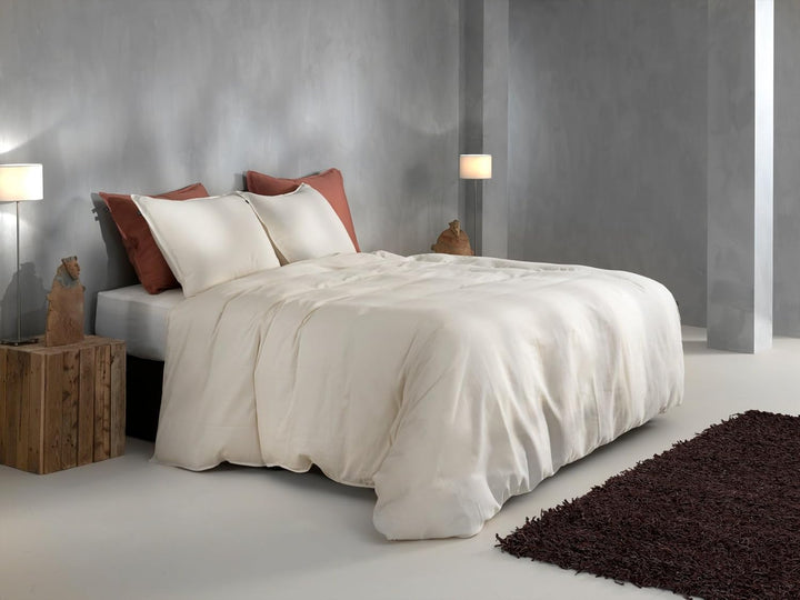 ZO! HOME Bettwäsche Satinado 135x200 100% Baumwolle Mako-Satin Off-White