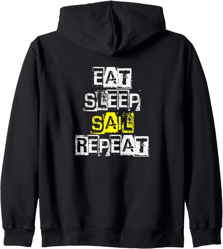 Eat Sleep Sail Repeat - Funny Sailing Gift Kapuzenjacke