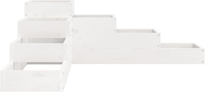 vidaXL Pflanzentreppe, L-Form Blumentreppe Blumenständer, Pflanzkübel mit 4 Stufen, Pflanzkasten Pfl