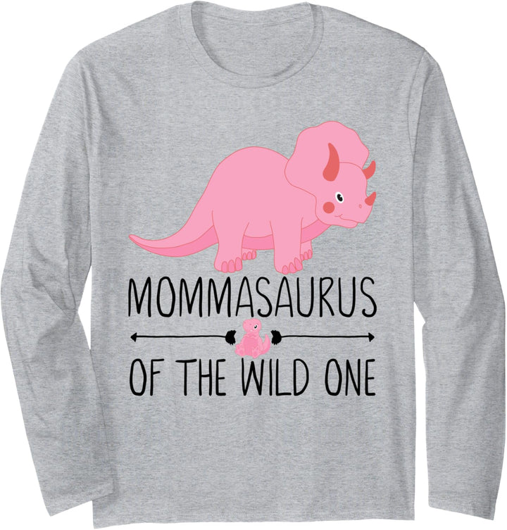 Mommasaurus Trex Momma Saurus Dinosaur Mom Baby T-rex Gift Langarmshirt