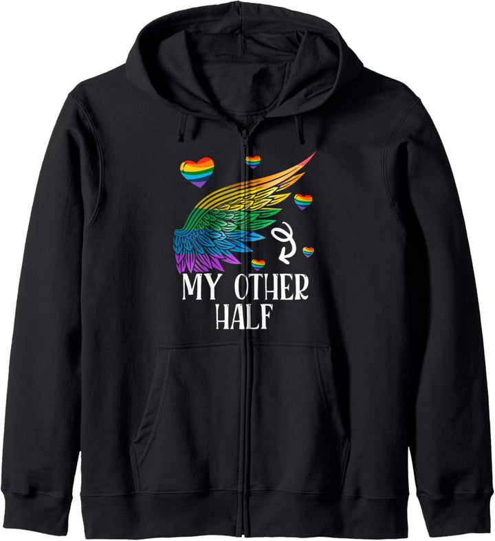 LGBTQ Lesben Schwul Bi Pärchen Parter Pride Regenbogen Kapuzenjacke