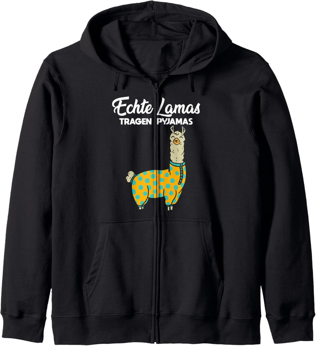 Echte Lamas tragen Pyjamas Lama Pyjama Kapuzenjacke