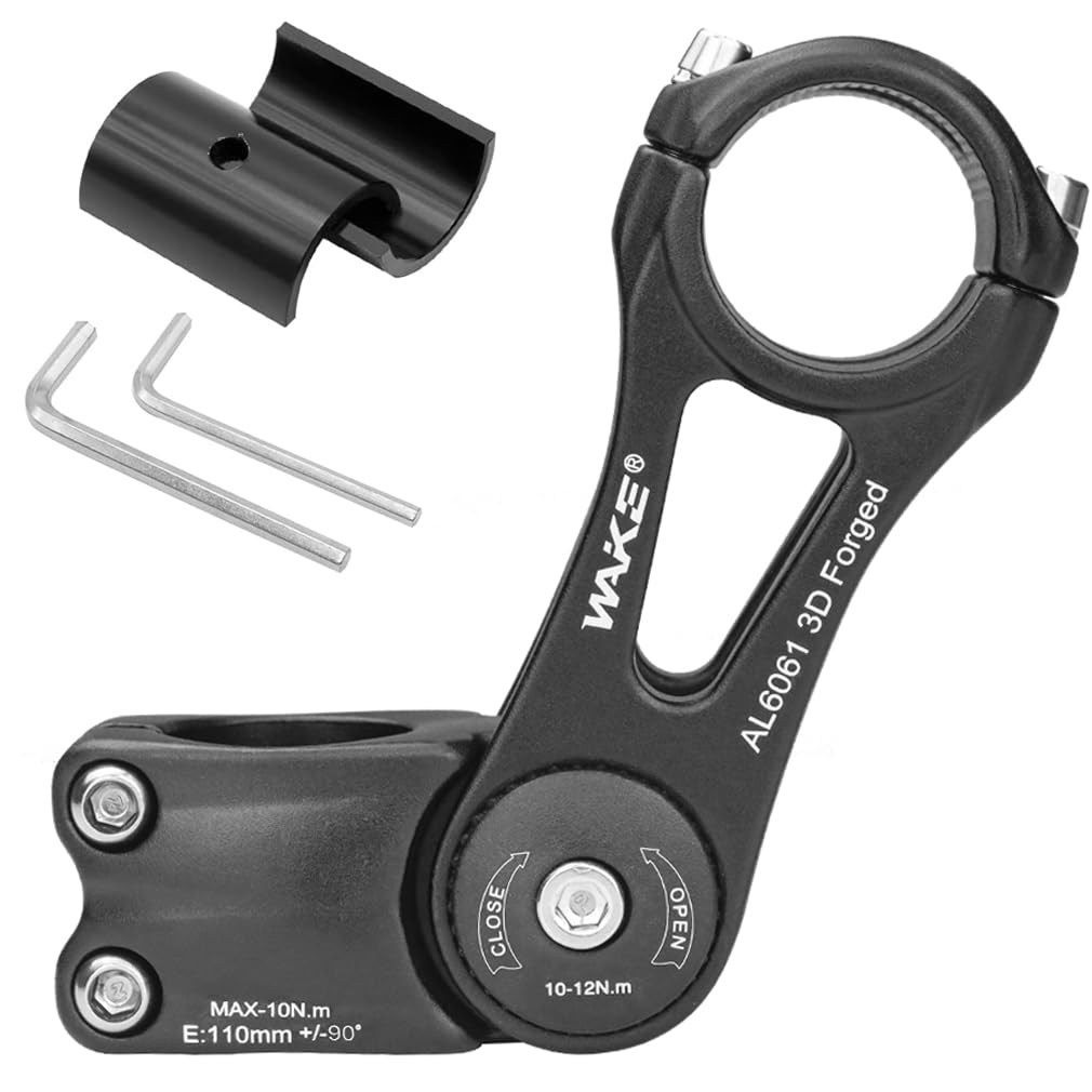 CYSKY Fahrrad Vorbau Universal 31,8mm und 25,4mm verstellbar ± 90 Grad 90mm 110mm 145mm MTB Vorbau F