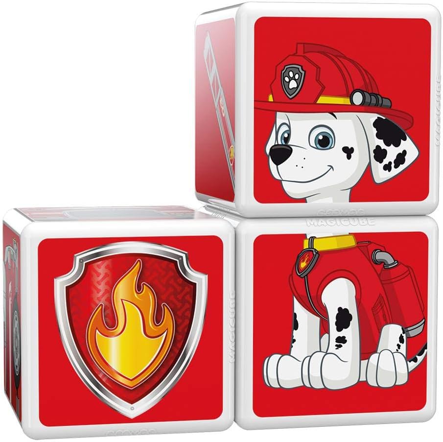 Geomag MagiCube PAW PATROL 080 Marshal's Fire Truck 5 Magnetwürfel für Konstruktionen, mehrfarbig