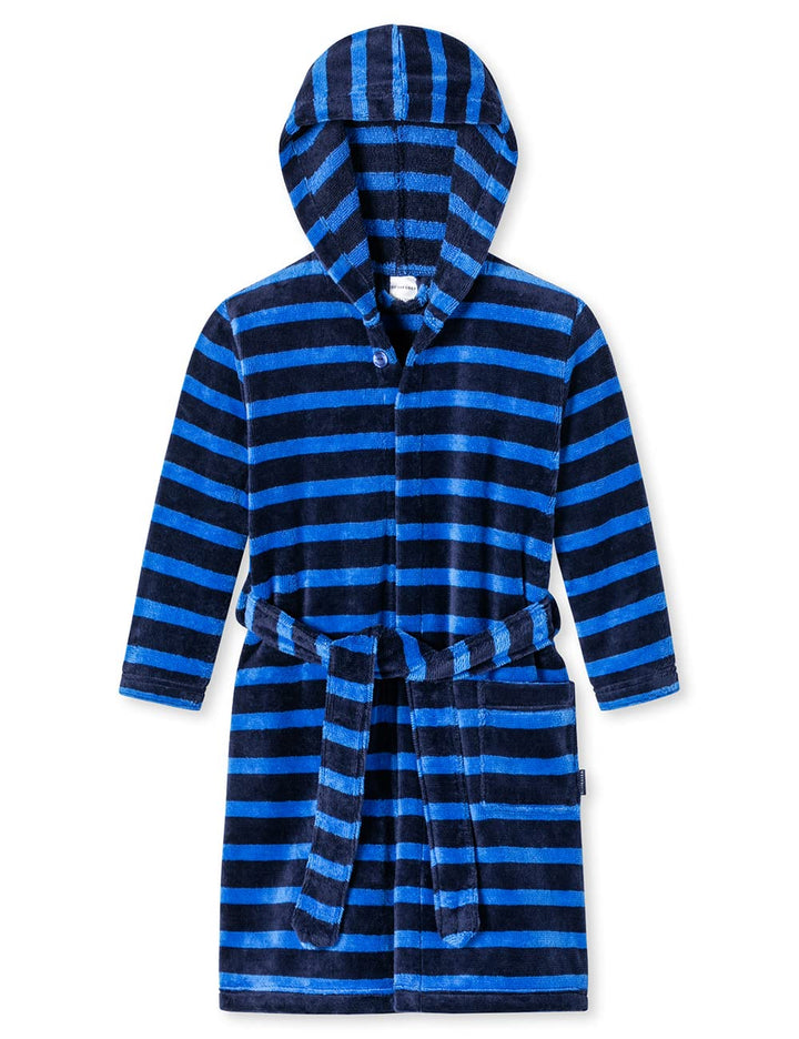 Schiesser Jungen Bademantel - Velour - Grösse 92 bis 140 92 Dunkelblau_179497, 92 Dunkelblau_179497