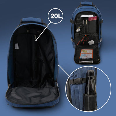 Cabin Max Metz - Ryanair Handgepäck 40x20x25 Perfekter Reiserucksack für Flugzeug, Rucksack & Tasche