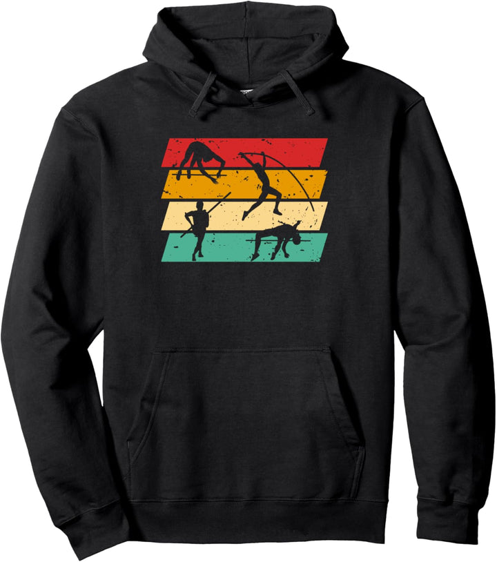 Vintage Retro Stabhochsprung Pullover Hoodie