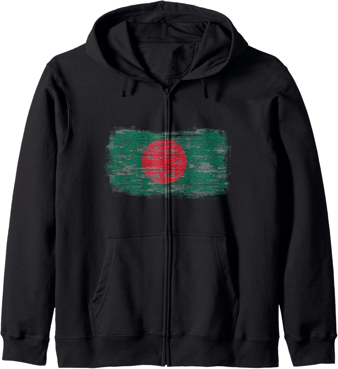 Rustikale Nationalflagge von Bangladesch Kapuzenjacke