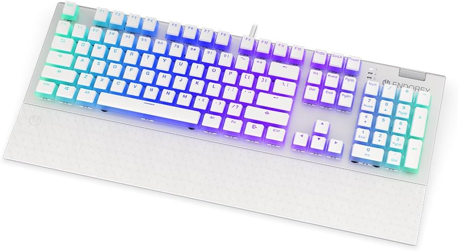 ENDORFY Omnis Pudding Onyx White Brown, mechanische Gaming Tastatur, QWERTY, Kailh Brown RGB, Puddin