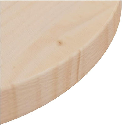 homiuse Tischplatte Rund Hellbraun Ø30x2,5 cm Massivholz Kiefer Holzplatte Massiv Holzplatte Rund Ti