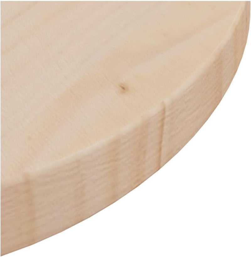 homiuse Tischplatte Rund Hellbraun Ø30x2,5 cm Massivholz Kiefer Holzplatte Massiv Holzplatte Rund Ti