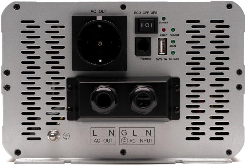 NOQON NSC3012 3000W/12V Sinus-Wechselrichter mit Ladegerät, NVS- und USV-Funktion