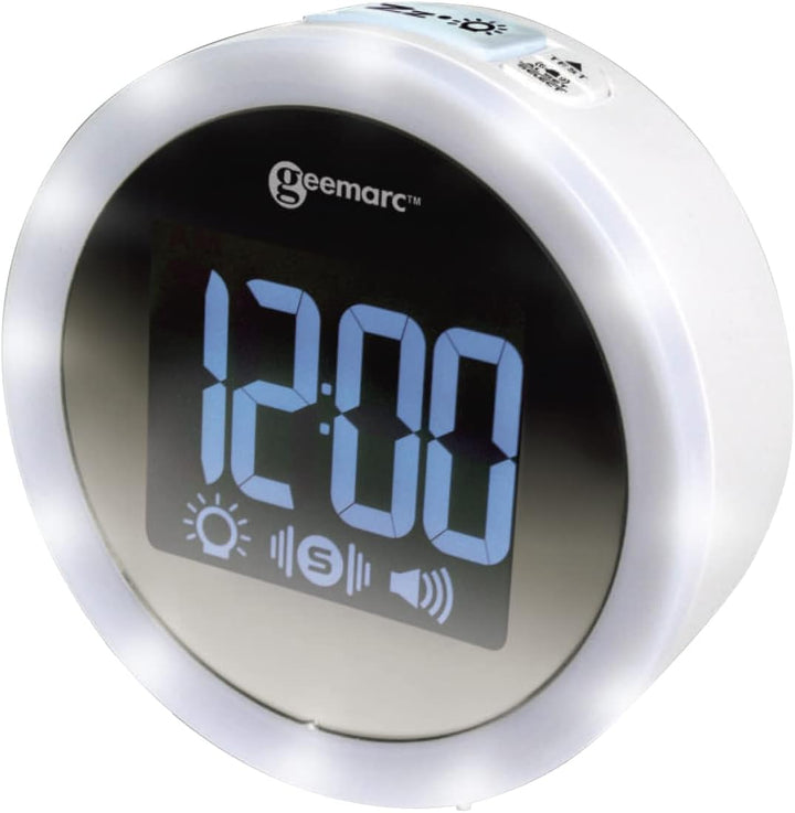 Wecker mit 95dB lautem Alarm, Blitzlicht und Vibrationskissen - Geemarc Wake 'N' Shake Star weckt La