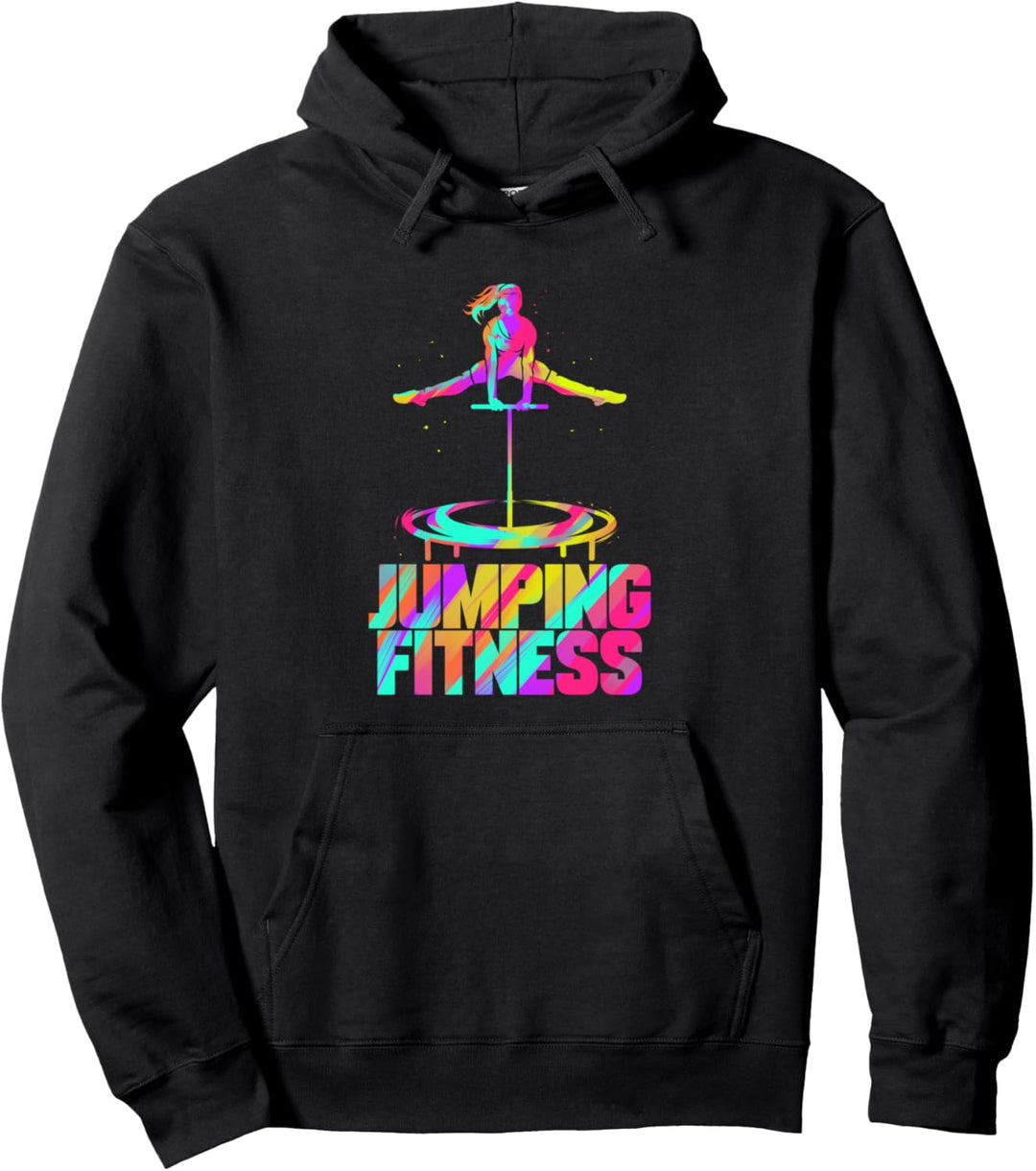 Jumping Fitness Trampoline Workout Training Geschenk Pullover Hoodie