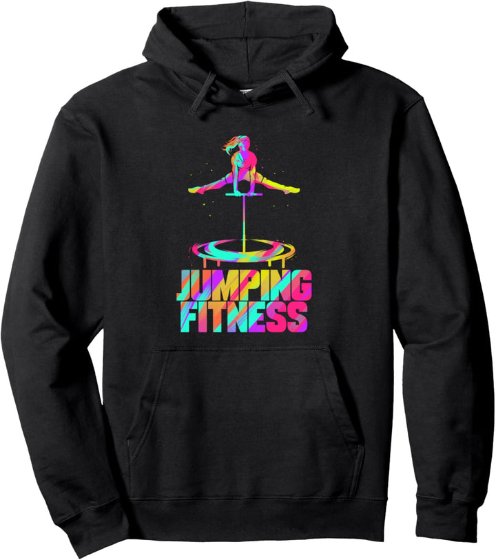 Jumping Fitness Trampoline Workout Training Geschenk Pullover Hoodie