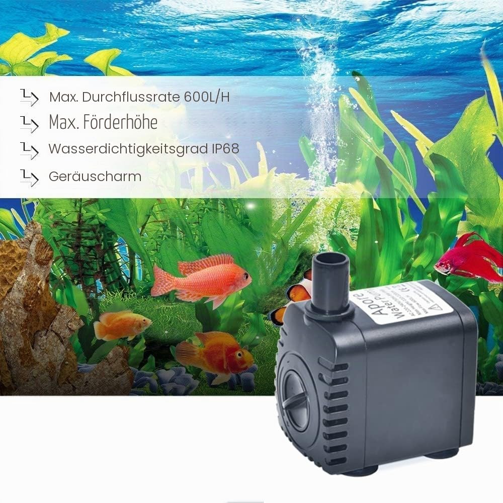 Mini Wasserpumpe Aquarium Pumpe Tauchpumpe Teichpumpe Wasserspielpumpe Submersible Pumpe für Aquariu
