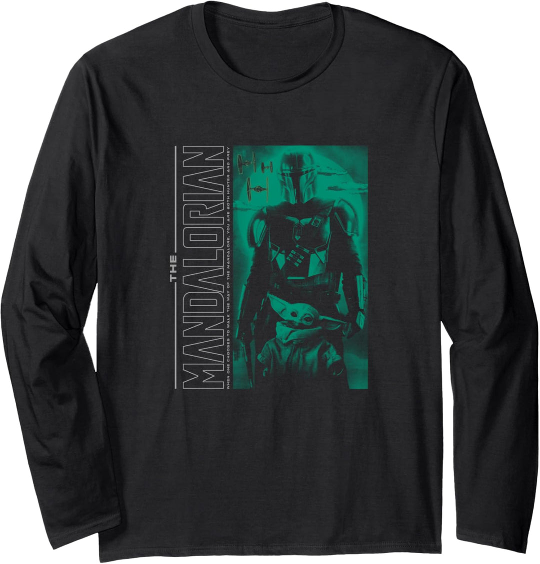 Star Wars The Mandalorian & The Child Dark Poster Langarmshirt