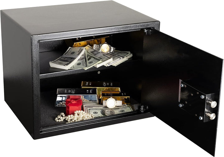 Genie Hand | Mechanische Möbeltresor für Zuhause mit Schlüssel, Tresor Safe – Doppelbartschloss Extr