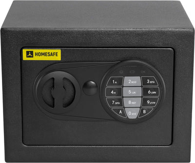 Homesafe HV17E Tresor Safe mit Elektronischem Schloss, 17x23x17cm (HxWxD), Carbon Satin Schwarz, 17x