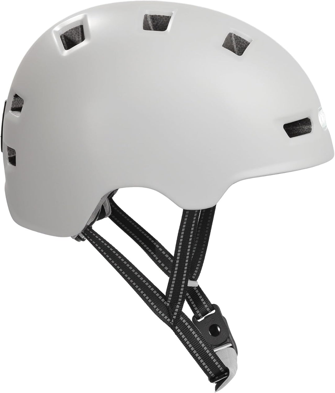 Crazy Safety Vertigo Matt Schwarz Fahrradhelm mit Vorder- und Rücklicht USB | Skater-Helm für Roller