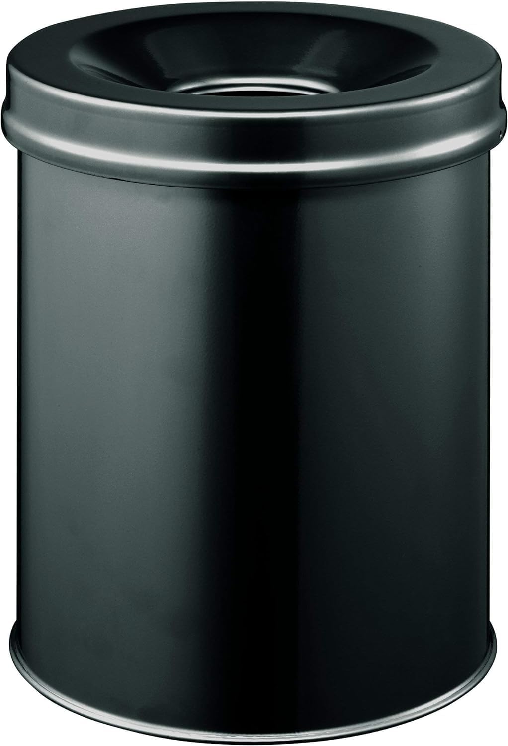 Durable Papierkorb Safe rund, selbstlöschender Deckel, 15 Liter, schwarz, 330501 schwarz 15 Liter, s