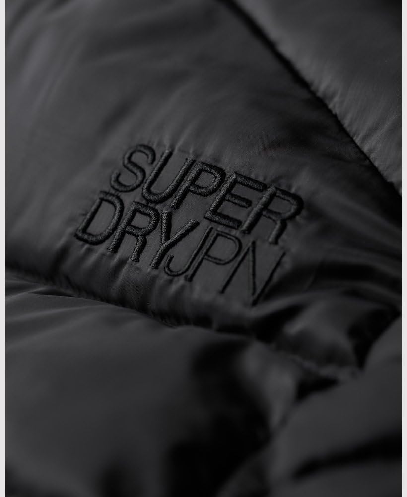 Superdry Damen Kapuzenjacke mit Fuji-polsterung Jacke, Schwarz