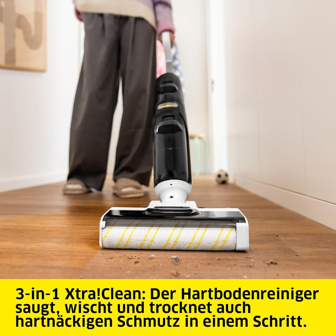 Kärcher Saugwischer FCV 4 Dry Extra, kabelloser Saugwischer mit 4 Reinigungsmodi, Akkulaufzeit: ca.