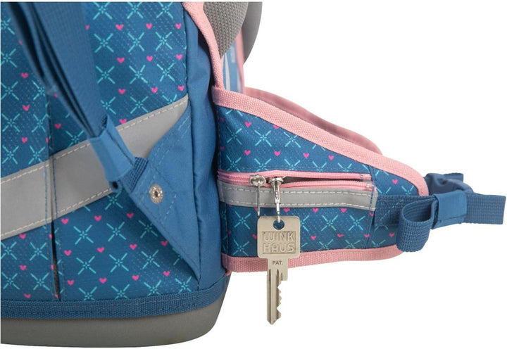 SCHOOL-MOOD Timeless Pro Schulranzenset 7-teilig 23,5L Stauraum, ergonomisches Easy Fit System für 1