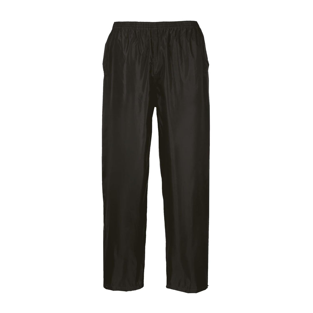 Portwest Klassische Regenhose für Erwachsene, Grösse: M, Farbe: Schwarz, S441BKRM