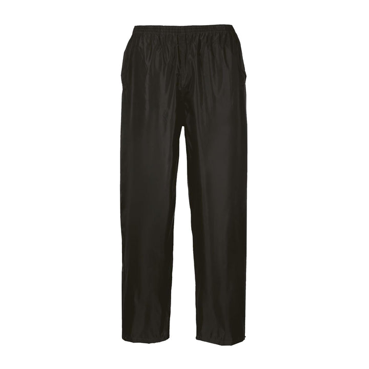 Portwest Klassische Regenhose für Erwachsene, Grösse: M, Farbe: Schwarz, S441BKRM