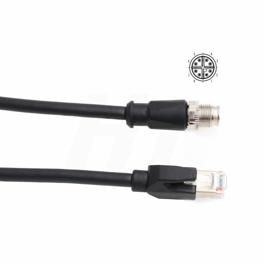 HangTon Cognex In-Sight 9000 Kamera M12 8 Zoll X-Coded RJ45 Cat5e Ethernet-Kabel, geschirmtes flexib