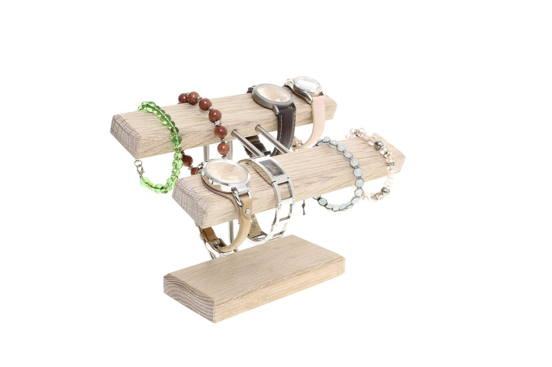 Uhrenhalter Armbandhalter Schmuckhalter Schmuckständer Eiche weiss geölt (Befestigung mittig) Made i