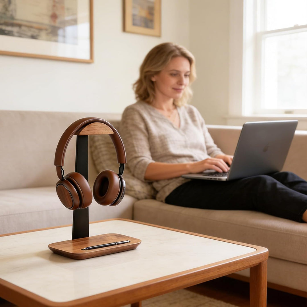 Kopfhörer Ständer, Tisch Headset Halterung Halter mit Aufbewahrungsbasis, Kopfhörer Halterung für Ov