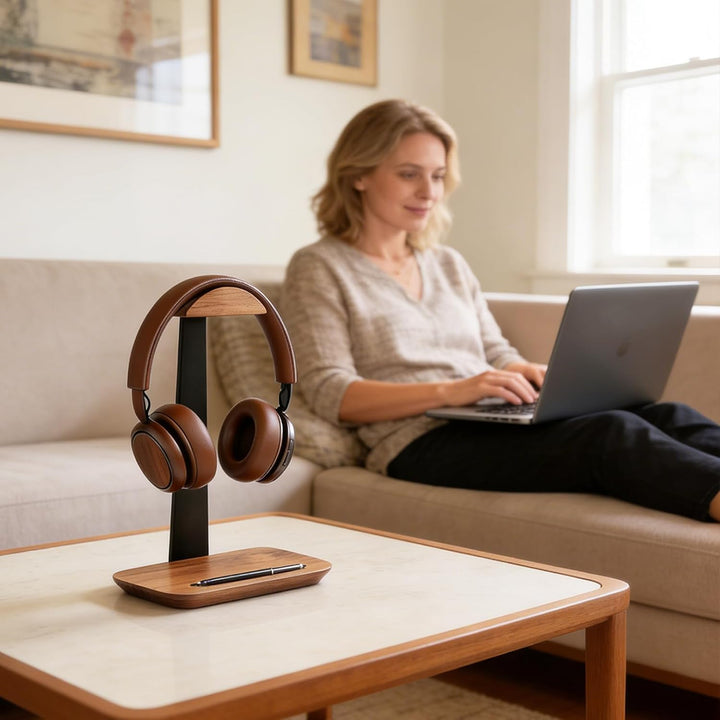 Kopfhörer Ständer, Tisch Headset Halterung Halter mit Aufbewahrungsbasis, Kopfhörer Halterung für Ov